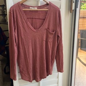 We The Free Long Sleeve Tee in Rust Red